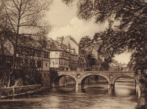 Marstall Köprüsü, Hannover (b/w fotoğraf)