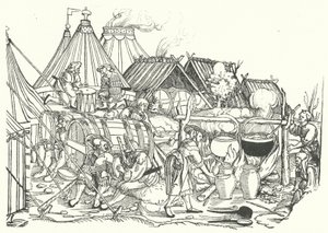 Bir Landsknechts kampı by German School