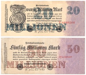 Yirmi elli milyon mark banknot, 1923 by German School