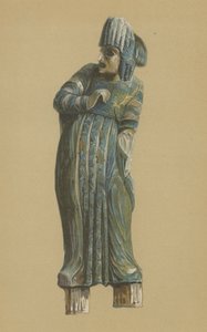 Bir Antik Yunan trajedisindeki aktör (renkli taş) by German School