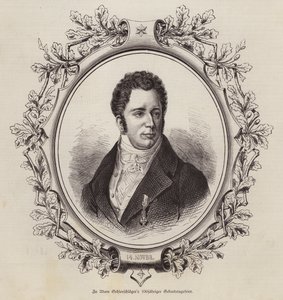 Adam Oelenschlaeger, Danimarkalı şair ve oyun yazarı (gravür) by German School