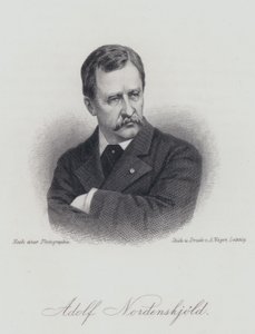 Adolf Erik Nordenskiold, Fin jeolog, mineralog ve Kuzey Kutbu kaşifi (gravür) by German School
