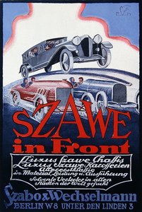 Szawe Motor Cars için Reklam, 1921 by German School