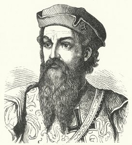 Afonso de Albuquerque, Goa Dükü, Portekizli general ve Portekiz Hindistan Valisi (gravür) by German School