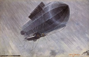 Bir kar fırtınasında zeplin by German School