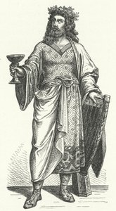 Alboin, Lombards Kralı (gravür) by German School