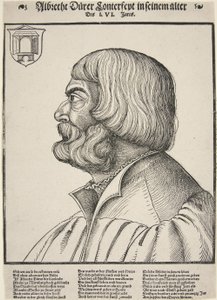 Albrecht Durer, 56 yaşında (tahta baskı) by German School