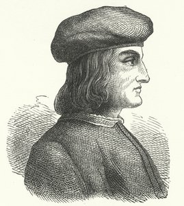 Aldus Manutius, Venedikli hümanist, bilgin, yazıcı ve yayıncı (gravür) by German School