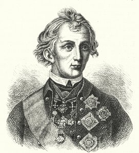 Alexander Suvorov, Rus generali (gravür) by German School