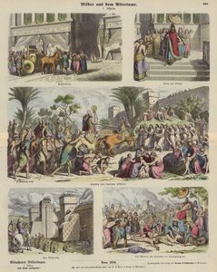 Antik Asur (renkli gravür) by German School