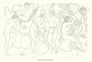 Antik Yunan sanatı (gravür) by German School