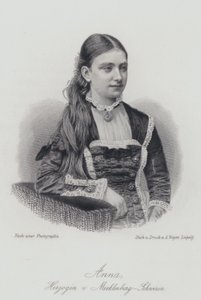 Anna, Mecklenburg-Schwerin Düşesi (gravür) by German School