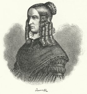 Annette von Droste-Hulshoff, Alman yazar ve besteci (gravür) by German School