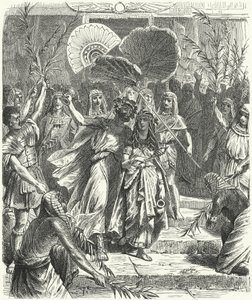 Antonius ve Kleopatra, Osiris ve Isis olarak (gravür) by German School