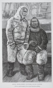 Arctic Highlanders - Saunders Adası Yerlileri, pub. Londra 1886 (Gravür) by German School