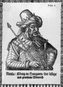 Hun Attila (gravür) by German School