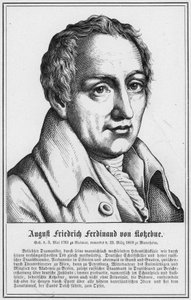 Ağustos Friedrich Ferdinand von Kokebue (gravür) by German School