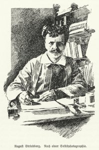 August Strindberg, İsveçli oyun yazarı, romancı, şair ve sanatçı by German School