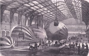 Balon fabrikada, Cassells History of the War Fransa ve Almanya arasındaki Cassell and Company Limited tarafından yayınlandı, c.1890 (litho) by German School