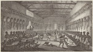 Habeş Kralının Ziyafeti (gravür) by German School