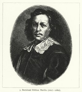 Bartolome Esteban Murillo, İspanyol Barok ressam (gravür) by German School