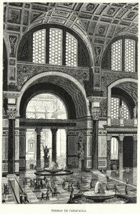 Caracalla Hamamları, Roma (lito) by German School
