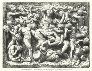Centaurların Savaşı, Michelangelo
