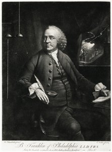 Benjamin Franklin, 1884-90 (fototip) by German School