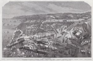 Kuşbakışı Le Havre, Fransa (gravür) by German School