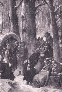 Karda Bivouac, Cassell ve Company Limited tarafından yayınlanan Fransa ve Almanya arasındaki Savaşın Cassells Tarihi, c.1890 (litho) by German School