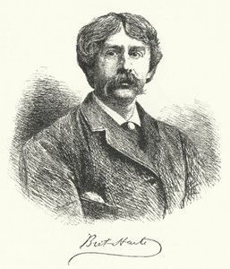 Bret Harte, Amerikalı kısa öykü yazarı ve şair (gravür) by German School