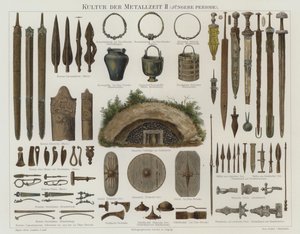 Bronz ve Demir Çağı eserleri (renkli taş) by German School