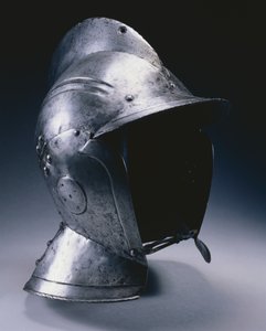 Menteşeli yanak parçalı bordo, c.1540 (deri çene kayışlı çelik) by German School
