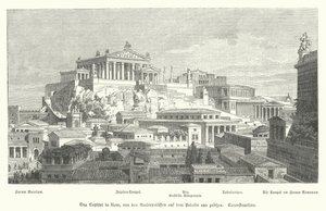 Capitoline Tepesi, antik Roma (gravür) by German School