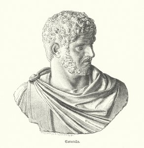 Caracalla, Roma imparatoru (gravür) by German School