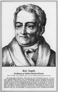 Carl August, Saxe-Weimar-Eisenach Büyük Dükü (gravür) by German School