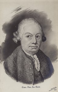 Carl Philipp Emanuel Bach, Alman Klasik dönem müzisyeni ve bestecisi (1714-1788) by German School