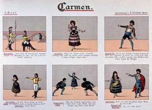 Carmen - 19. yüzyıl resim serisi by German School