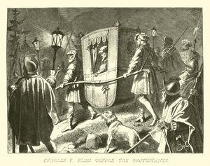 Charles V Protestanlardan önce uçuyor by German School