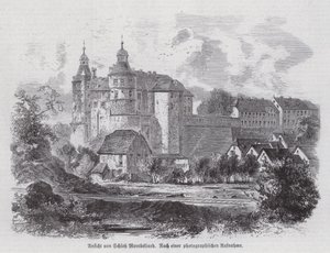 Chateau de Montbeliard, Fransa (gravür) by German School
