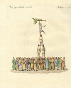 Çin bateleus (renkli gravür) by German School