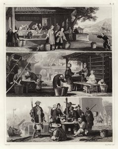 Çin sahneleri (gravür) by German School