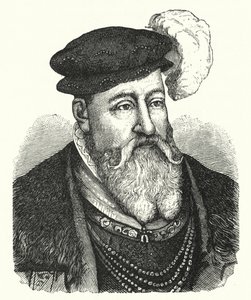 Danimarka Kralı III. Christian; ve Norveç (gravür) by German School