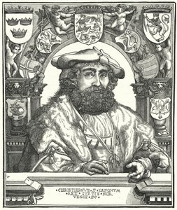 Christian II, Danimarka, Norveç ve İsveç Kralı (gravür) by German School