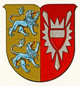 Schleswig-Holstein arması, c.1898 by German School