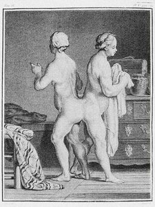 Yapışık ikizler, c.1777 (gravür) by German School