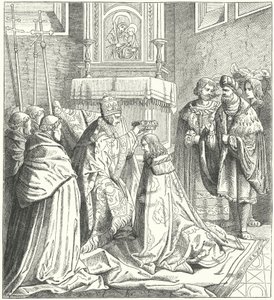 Kutsal Roma İmparatoru Frederick III'ün taç giyme töreni by German School