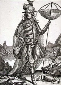 Bir Balıkçı için kostüm, bar. Gerard Valck (1651-2-1726) c.1690 (gravür) by German School