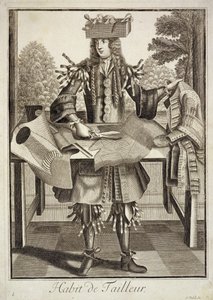 Terzi kostümü, bar. Gerard Valck (16512-1726) c.1690 tarafından by German School