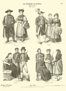 Baden, Almanya, 19. Yüzyıl Kostümleri by German School